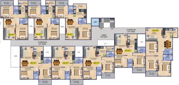 Floor Plan of SS Basava Pride in Krishnarajapuram, Bangalore - Image 135329