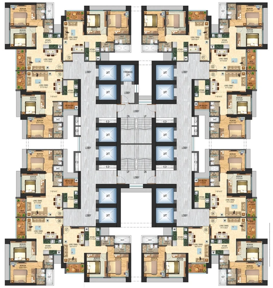 Floor Plan of Gauri Codename Mumbai Million in Malad West, Mumbai - Image 94327