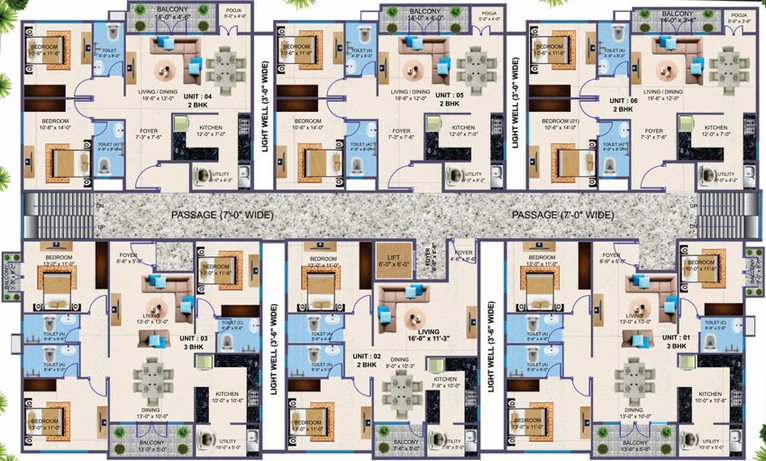 Floor Plan of Krish Gardeniaa in Krishnarajapuram, Bangalore - Image 135355