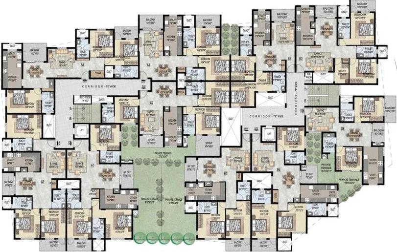 Floor Plan of Uniworth Serenity in Kengeri, Bangalore - Image 135351