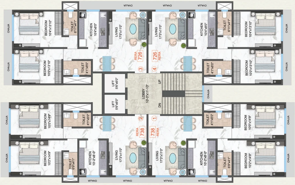 Floor Plan of H Rishabraj Kasturi Milan in Borivali West, Mumbai - Image 121627