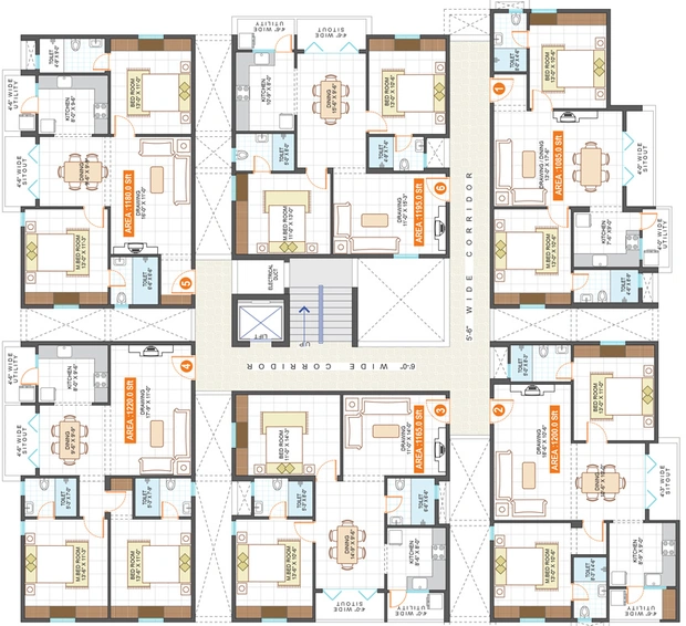 Floor Plan of Saroj Iris in Varthur, Bangalore - Image 135427