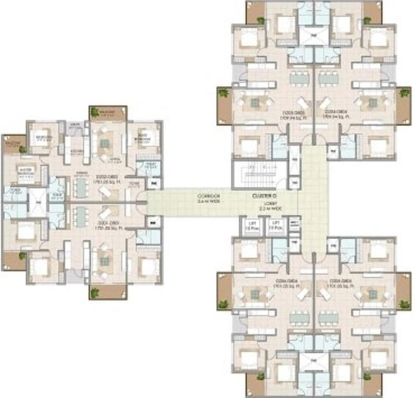 Floor Plan of Bren Celestia in Sarjapur, Bangalore - Image 135478
