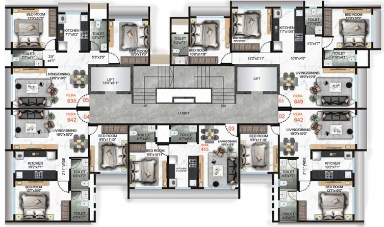 Floor Plan of H Rishabraj Aradhana in Borivali West, Mumbai - Image 93094