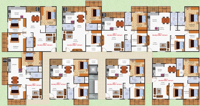 Floor Plan of RK Green Heights in Gubbalala, Bangalore - Image 135500