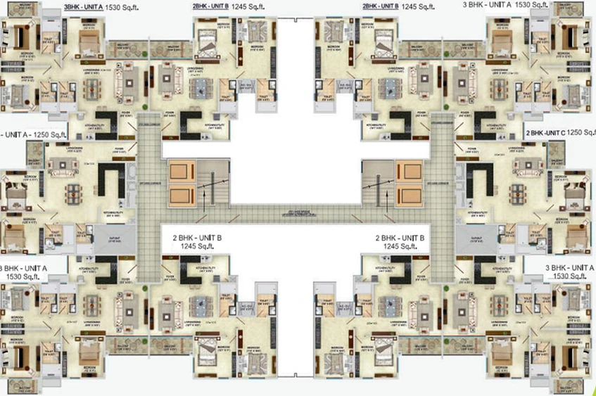 Floor Plan of Bren Starlight in Old Madras Road, Bangalore - Image 135565