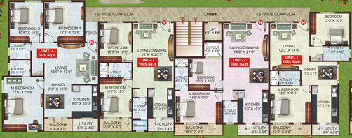 Floor Plan of Shivaganga Eshaan in JP Nagar, Bangalore - Image 135573