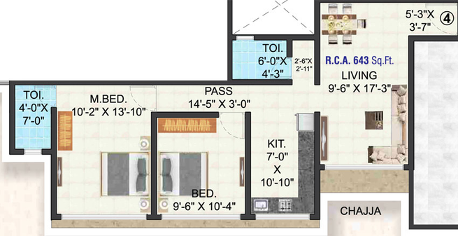 2 BHK Flat in Pragati Elanza in Ghatkopar East, Mumbai - Image 663397