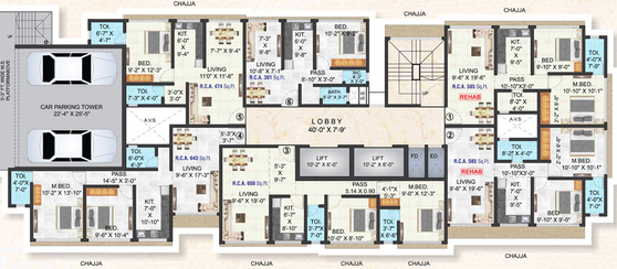 Floor Plan of Pragati Elanza in Ghatkopar East, Mumbai - Image 93101