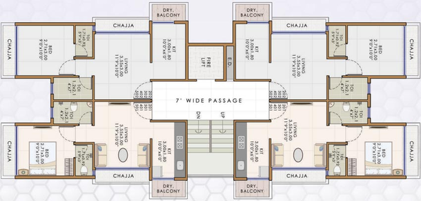 Floor Plan of Venkatesha Apex Paradise in Pushpak Nagar, Navi Mumbai - Image 135603
