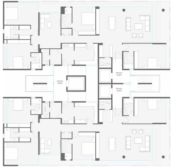 Floor Plan of Ceebros One 74 in MRC Nagar, Chennai - Image 135645