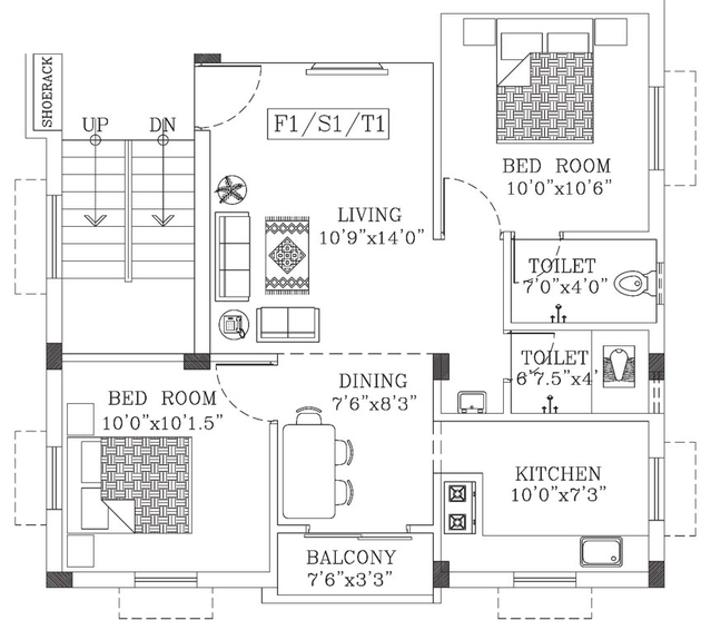 2 BHK Flat in AA Kurinji in Pallikaranai, Chennai - Image 805673