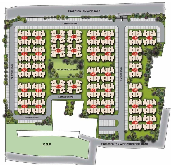 Master Plan of Unitech Unihomes 2 in Korattur, Chennai - Image 135707