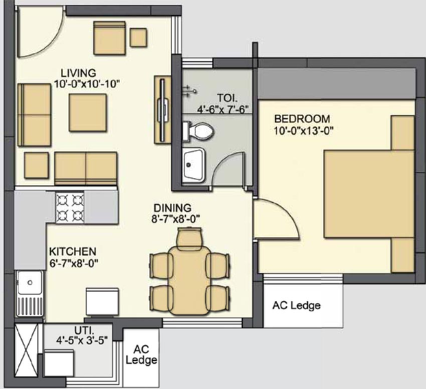 1 BHK Flat in Akshaya January in Thaiyur, Chennai - Image 805697