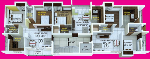 Floor Plan of Indira Primrose in Velachery, Chennai - Image 135721