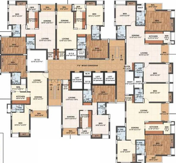 Floor Plan of Prince Highlands in Iyyappanthangal, Chennai - Image 135735