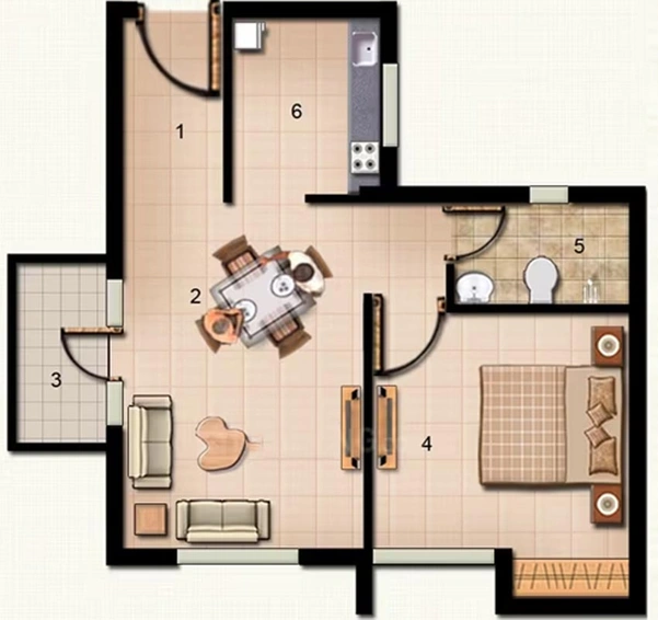 1 BHK Flat in Jains Pebble Brook in Thoraipakkam, Chennai - Image 805711