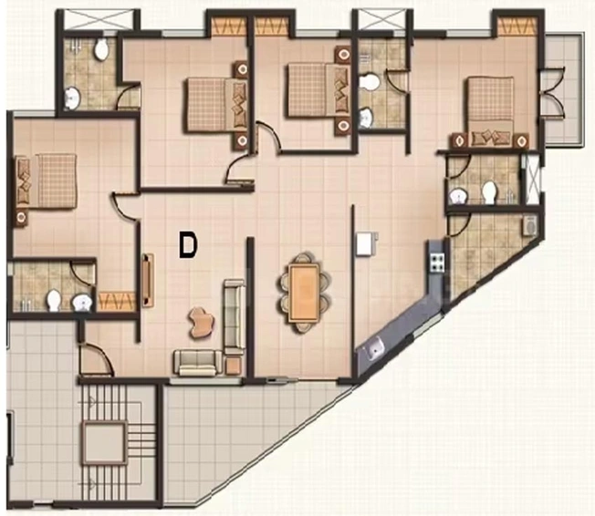 4 BHK Flat in Jains Pebble Brook in Thoraipakkam, Chennai - Image 805715