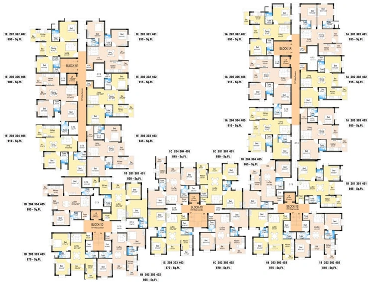 Floor Plan of Adithi Homes in Vanagaram, Chennai - Image 135791
