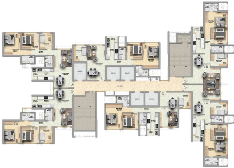 Floor Plan of Runwal Bliss in Kanjurmarg East, Mumbai - Image 92641