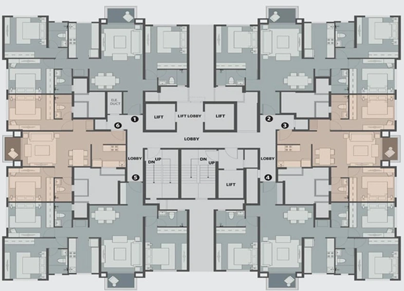 Floor Plan of Hiranandani Verona in OMR, Chennai - Image 135805