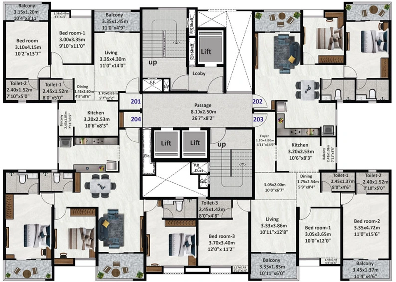 Floor Plan of Nyati Emerald in Baner, Pune - Image 92652