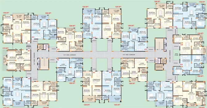 Floor Plan of Shell North Gate in Hennur Road, Bangalore - Image 135903