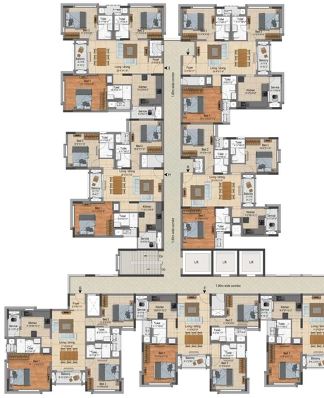 Floor Plan of VGN Notting Hill in Nungambakkam, Chennai - Image 135978