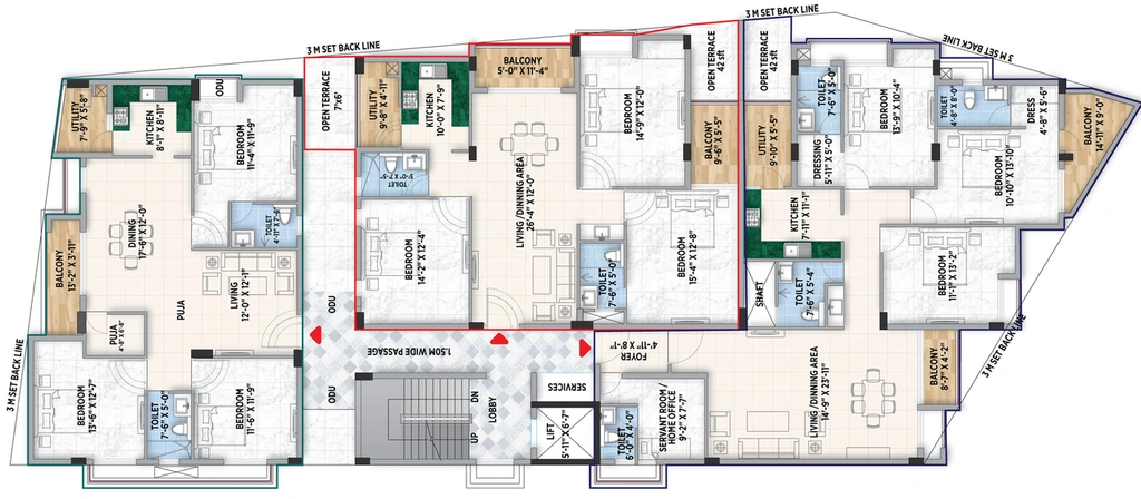 Floor Plan of Sri Jagannath Soobha Mansion in Patia, Bhubaneswar - Image 93173
