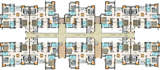 Floor Plan of Shriram Lakeside Residences in Guduvancheri, Chennai - Image 136067