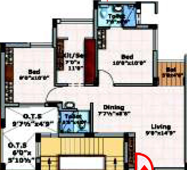 2 BHK Flat in Prince Village in Tondiarpet, Chennai - Image 805856