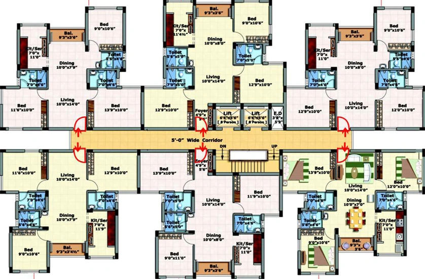 Floor Plan of Prince Village in Tondiarpet, Chennai - Image 136095