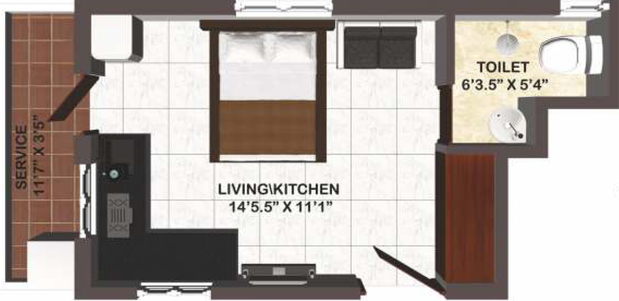 1 RK Flat in Vijay Raja Exurb in Velachery, Chennai - Image 805864