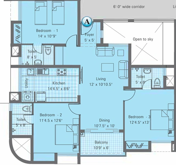 3 BHK Flat in Appaswamy Brooksdale in Pammal, Chennai - Image 805872