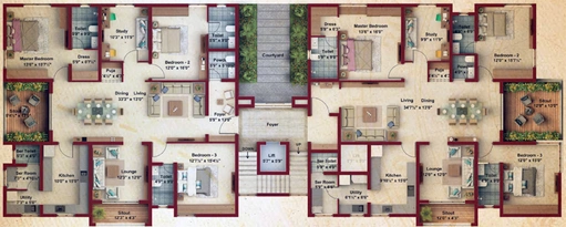 Floor Plan of Voora Prakash in T Nagar, Chennai - Image 136188