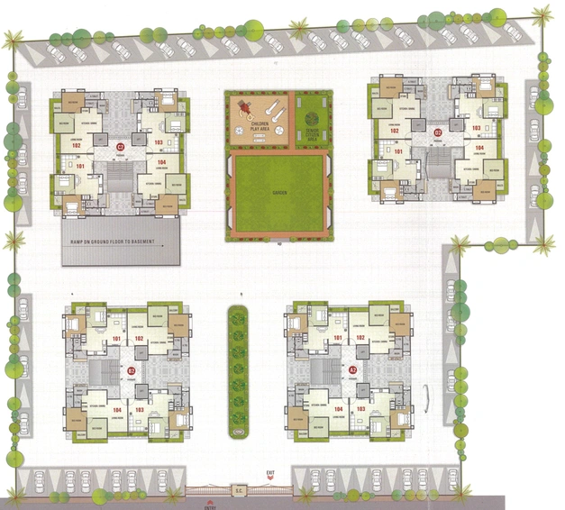 Master Plan of Maruti Kailash Heights in Mota Varachha, Surat - Image 92670