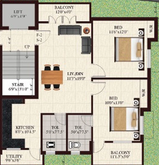 2 BHK Flat in Poomalai Avashyaa in Velachery, Chennai - Image 805913