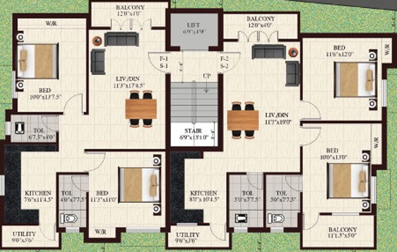 Floor Plan of Poomalai Avashyaa in Velachery, Chennai - Image 136235