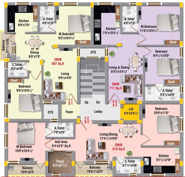 Floor Plan of GP Bluebell Phase 2 in Ayanambakkam, Chennai - Image 136242