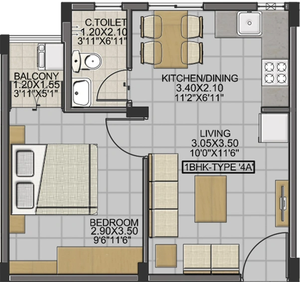 1 BHK Flat in Isha Anandham in Perungalathur, Chennai - Image 805931