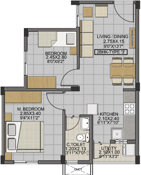 2 BHK Flat in Isha Anandham in Perungalathur, Chennai - Image 805932