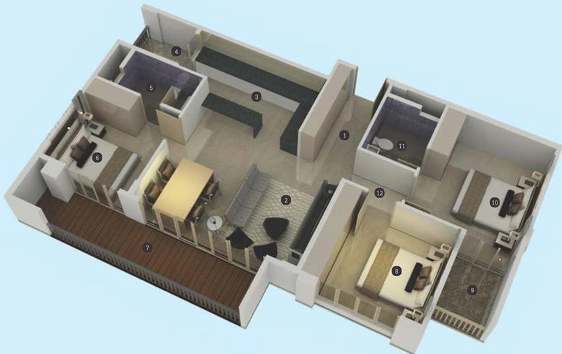3 BHK Flat in SLV Skyhouses in Whitefield, Bangalore - Image 805945