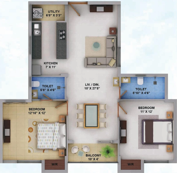 2 BHK Flat in Urban Tree Fantastic in Vanagaram, Chennai - Image 805972