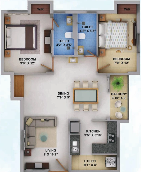 2 BHK Flat in Urban Tree Fantastic in Vanagaram, Chennai - Image 805971