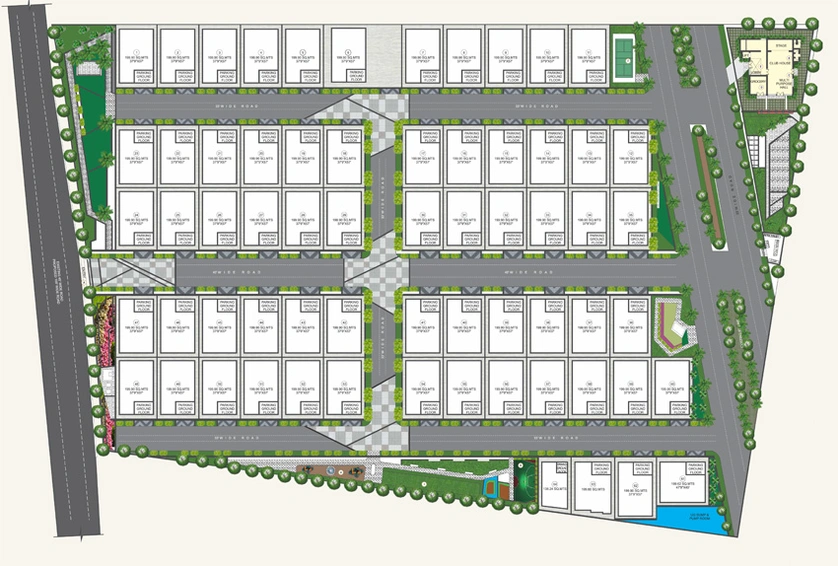 Master Plan of Nimma Narayan Sunrise Boulevard in Shamirpet, Hyderabad - Image 136420
