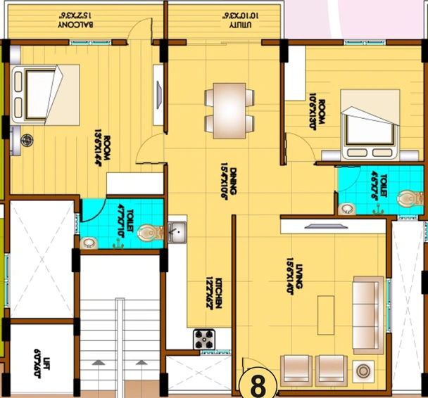 2 BHK Flat in Rathna Deepaka Lotus in Konanakunte, Bangalore - Image 805988