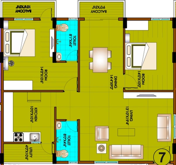 2 BHK Flat in Rathna Deepaka Lotus in Konanakunte, Bangalore - Image 805989