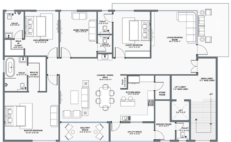 4 BHK Flat in Nirvana Elite 5 in Madhapur, Hyderabad - Image 805993