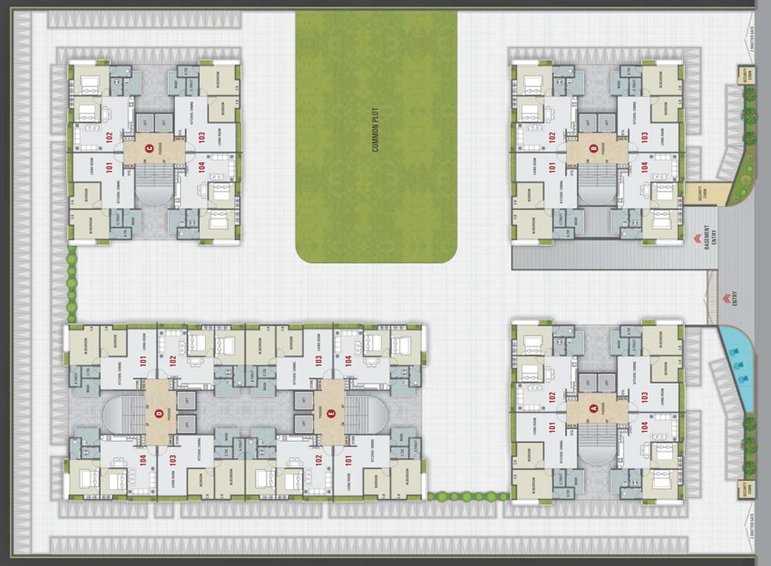 Master Plan of Anokhi Pahel Mithila Heights in Mota Varachha, Surat - Image 92728