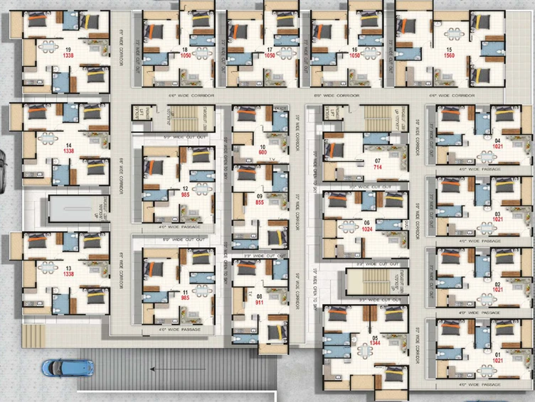 Floor Plan of Dhiraan Urban Forest in Chandapura, Bangalore - Image 136479